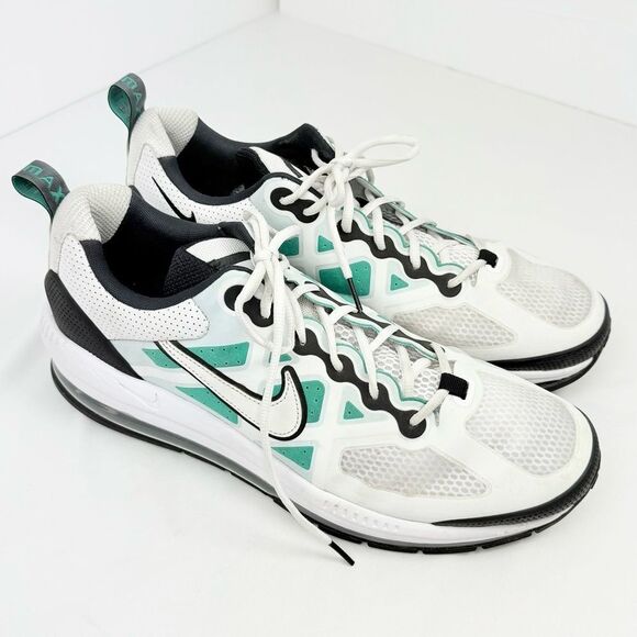 Nike Air Max Genome White Clear Emerald Black Athletic Lace Up Sneakers - Picture 3 of 15